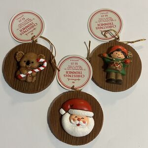 Hallmark Trimmer Vintage 1984 Santa, Koala, Drummer Boy - 3 Lot Ornaments‎